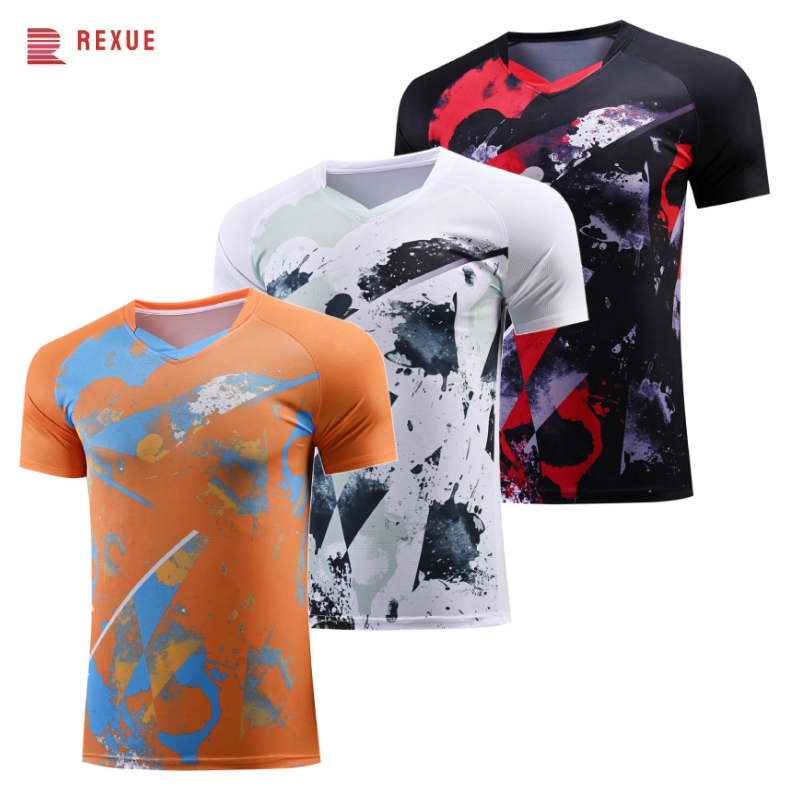 Badminton Jersey - Masa Tenisi V Yaka Tişört Erkek